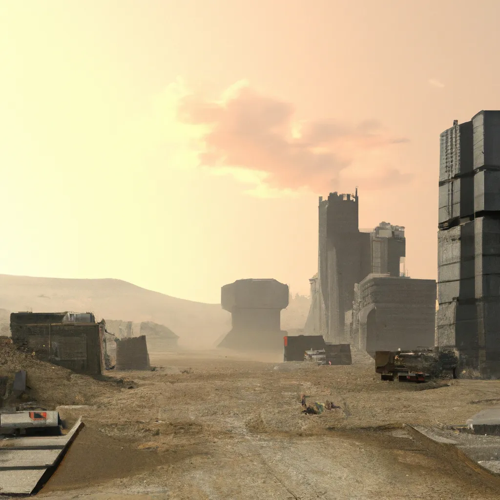 Prompt: Photo realistic dystopian wasteland, last day on earth, 16k