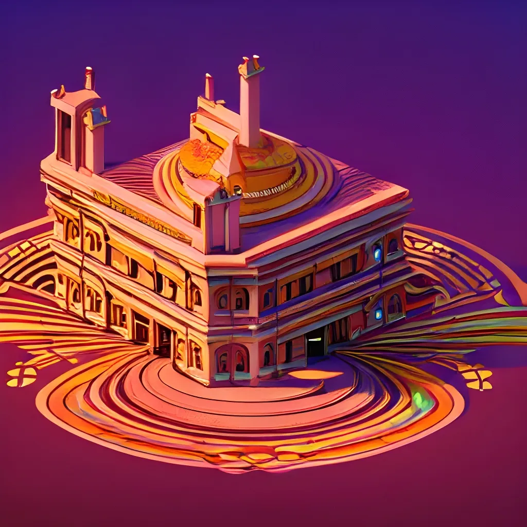 Prompt: Cyclops art nouveau rococo architecture WLOP triadic colors kinetic pointillism AppGameKit low poly hyperdetailed award-winning hyperrealistic volumetric lighting dynamic lighting 16K Moebius Hang Guangjian