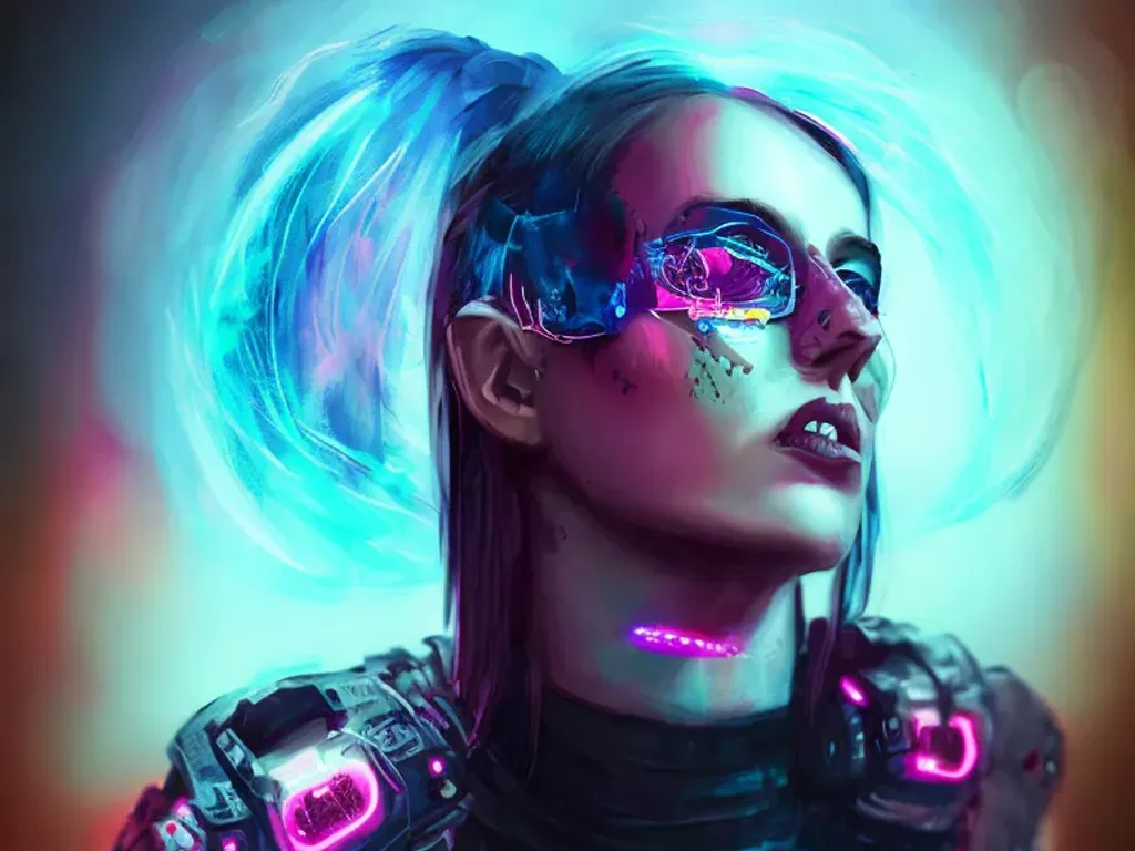 Prompt: cyberpunk portrait