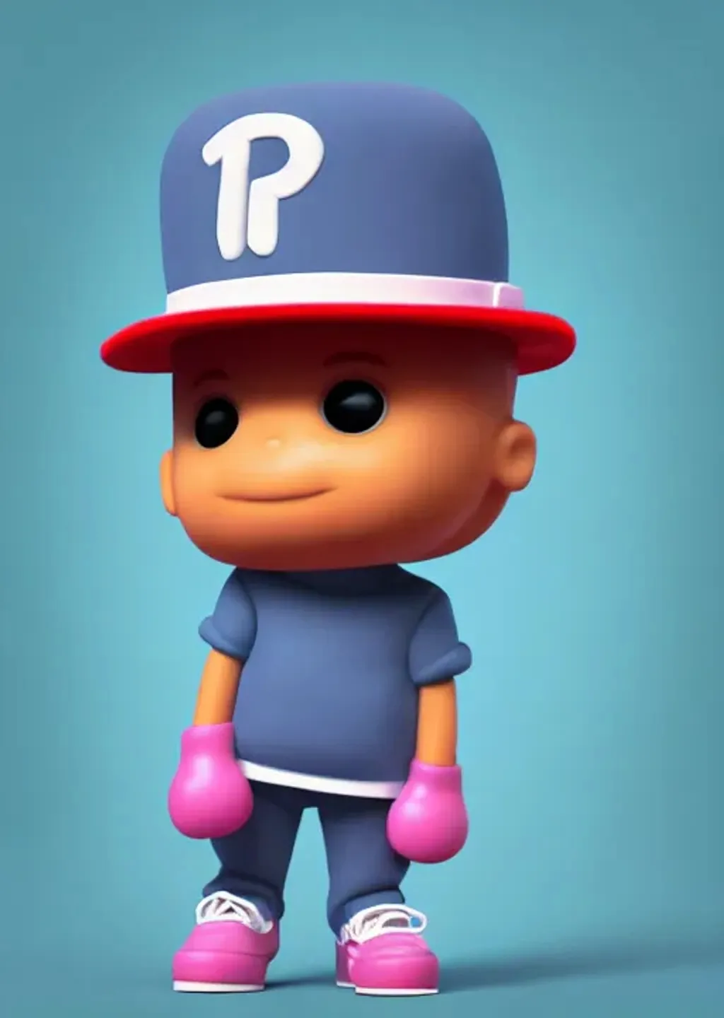 tiny cute [Puerto Rican hip-hop rappers} toy, standi... | OpenArt