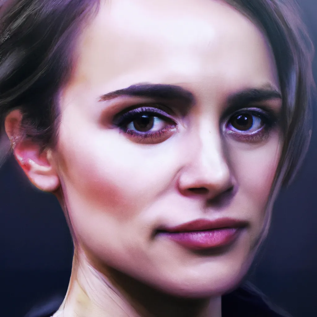 Prompt: portrait, Natalie Portman, beautiful face, eyes, professional photography, realistic