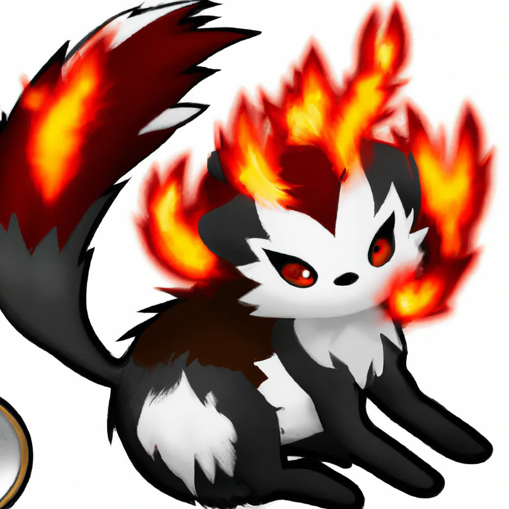 skunk pokemon, new pokemon, fakemon, cute, ken sugim... | OpenArt