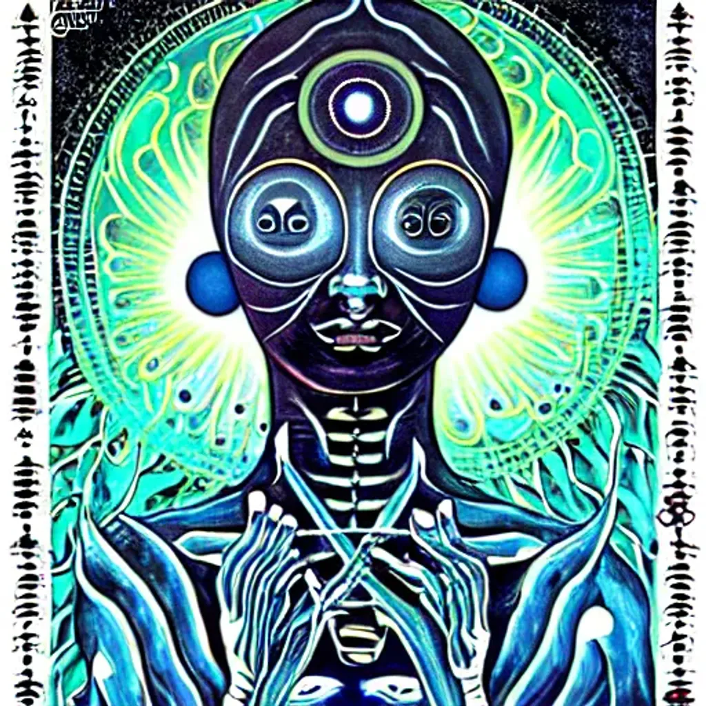Prompt: Spiritual black eyes
