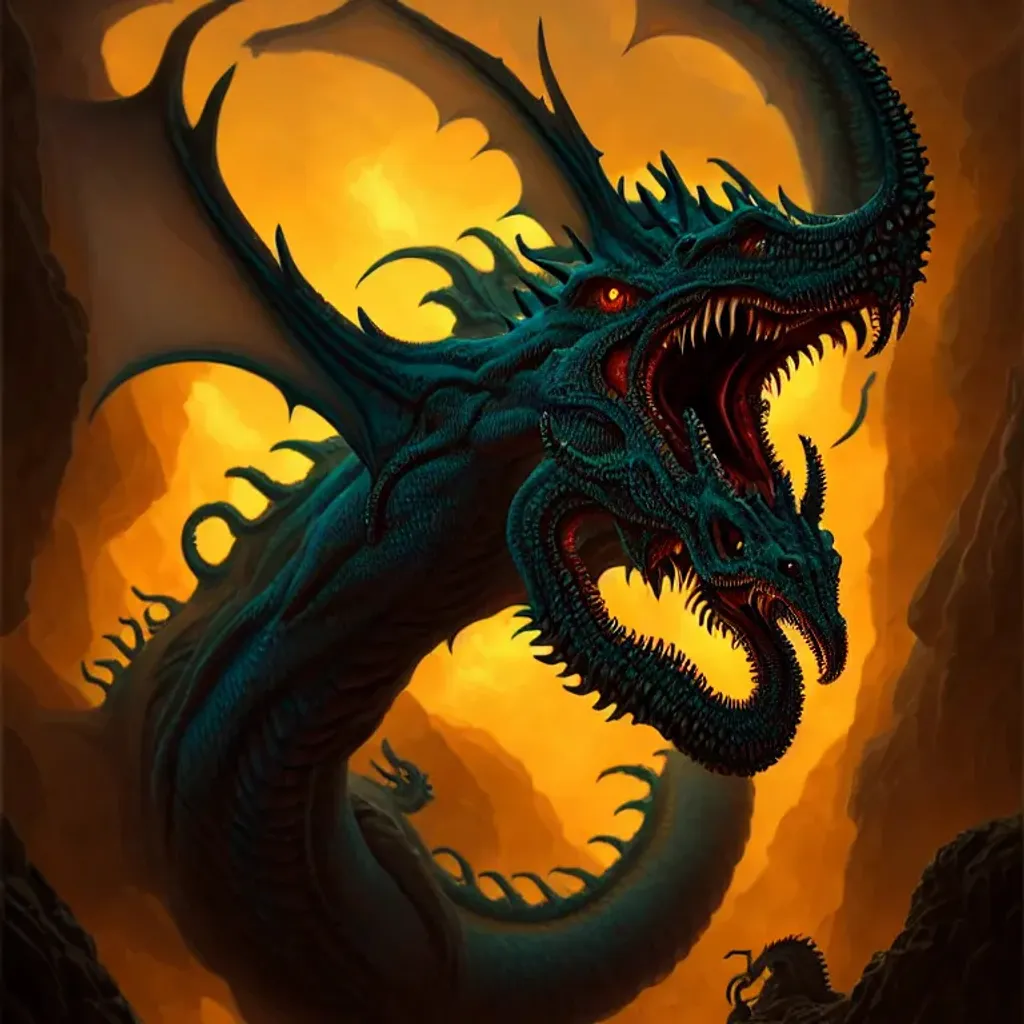 lovecraftian dragon, biotitan, eldritch, dragon, dar... | OpenArt