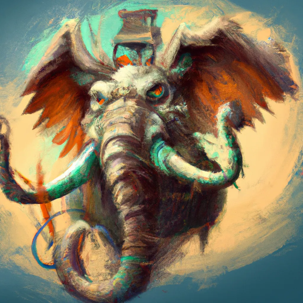 Prompt: detailed crazy elephant artstation