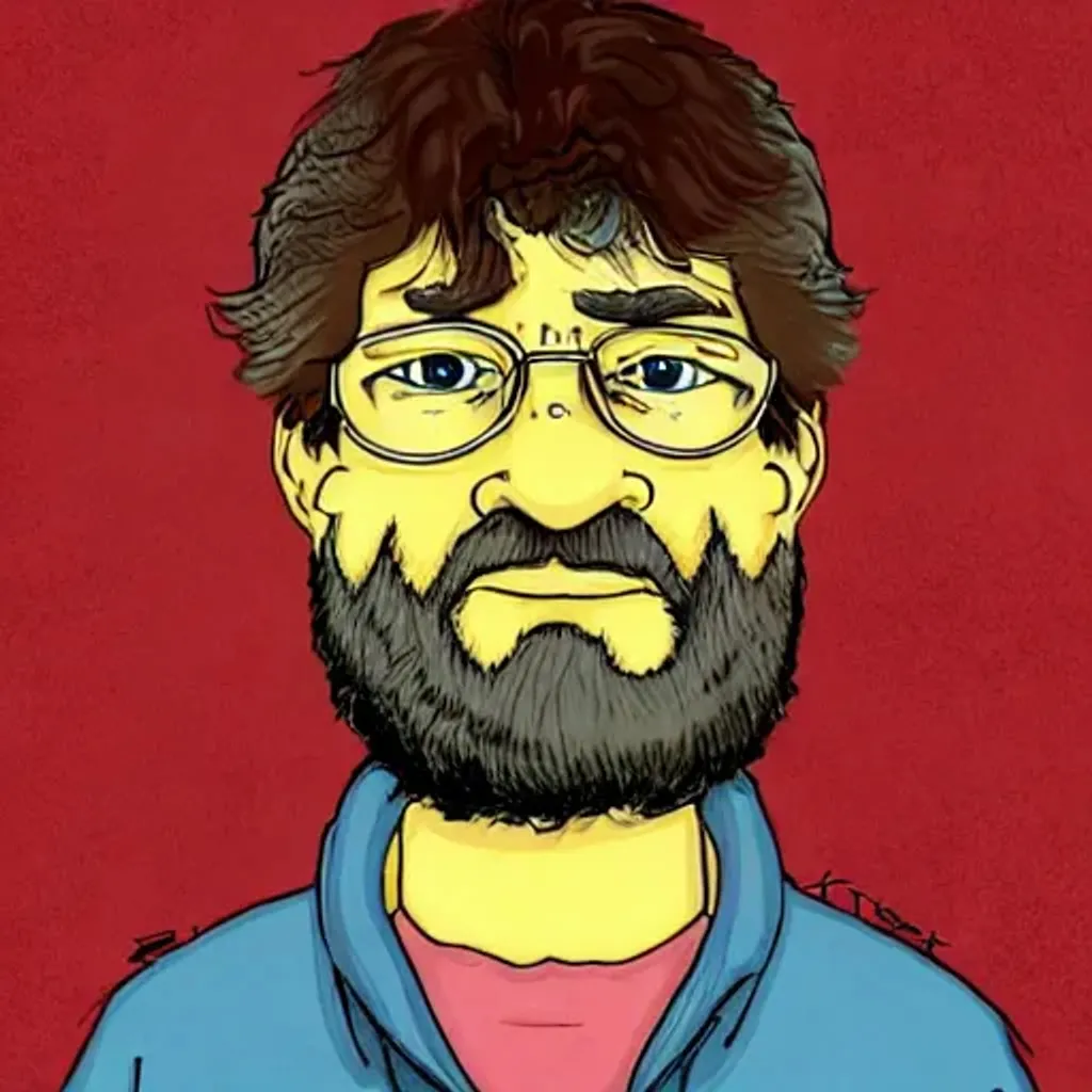 Prompt: ted kaczynski in the style of the Simpsons