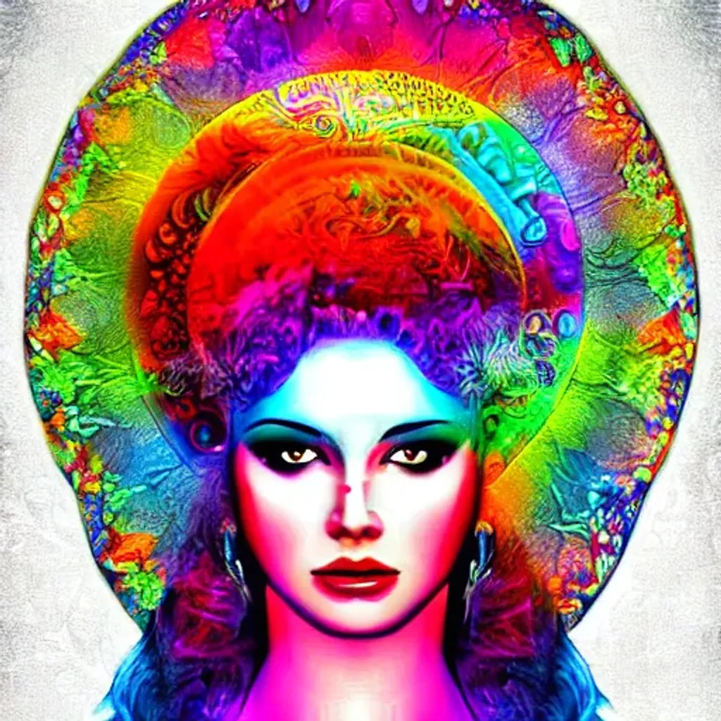 Prompt: the love goddess, highly detailled digital art, colourful