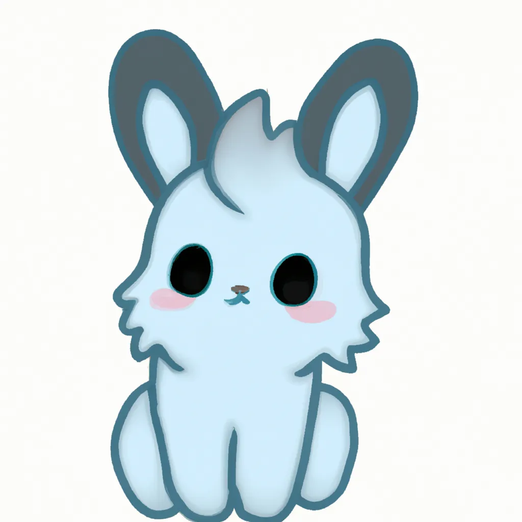 Prompt: a cute sapphire tiny bunny