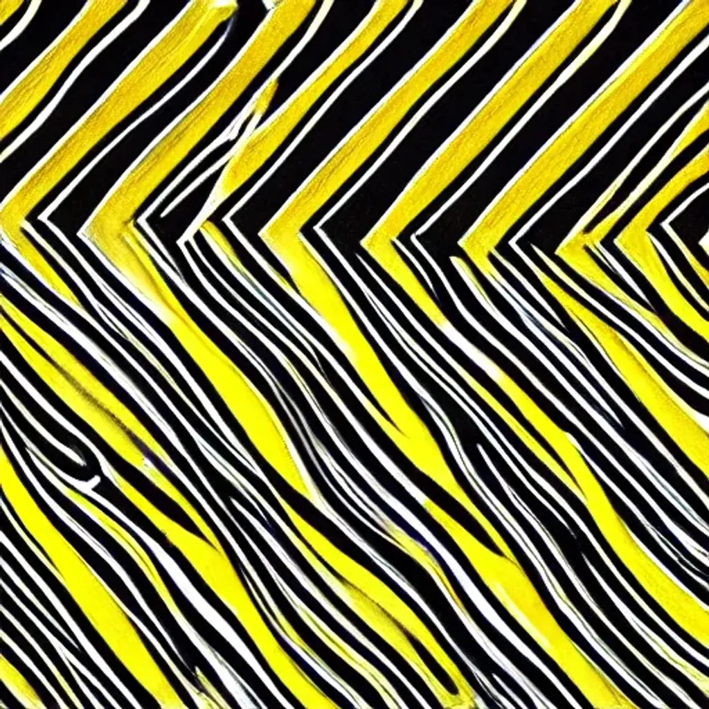 Prompt: yellow wavy lines. 