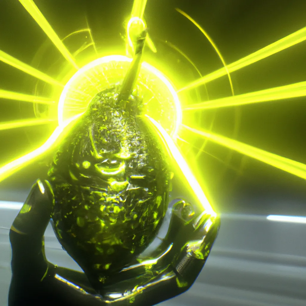 Prompt: A spectacular 3D render of a cybergenetical, hellish, Cthulhu, Fabergé lemon with a futuristic laser gun in the right hand, that shots at an extraterrestrial starship vessel. Suspicious rays of light, skeumorphism, ultra high quality, unreal engine, super realism, shot on Nikon AF-S Nikkor 120mm, H.R. Giger, John Atkinson Grimshaw, M.C. Esher, Artstation.

