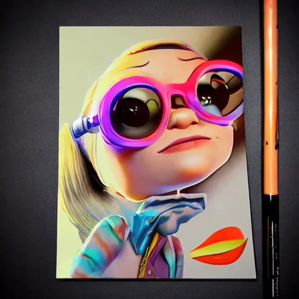 Prompt: A postcard that says “Happy Nerdy Artists Day” | concept art | fine details and expressions | ultra high resolution octane  | photo realistic | infrared  | by Artgerm Artstation Pixar Disney