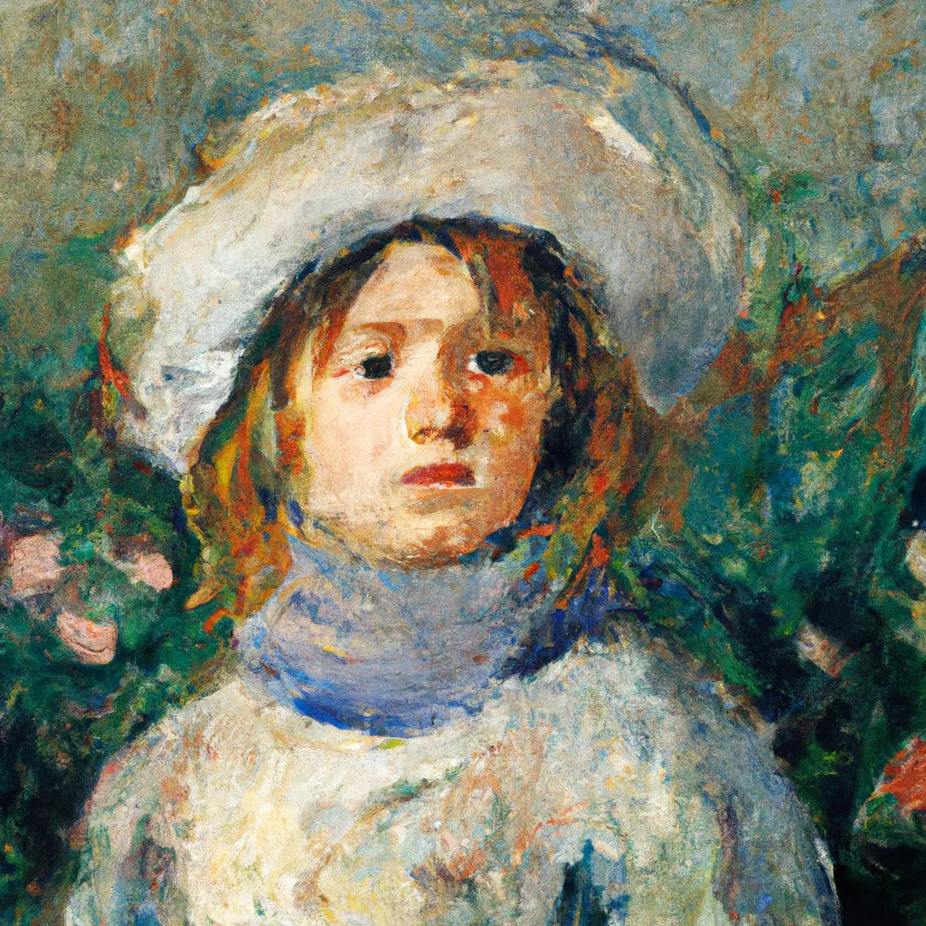 Prompt: Young Girl With Dirty Face, by Claude Monet