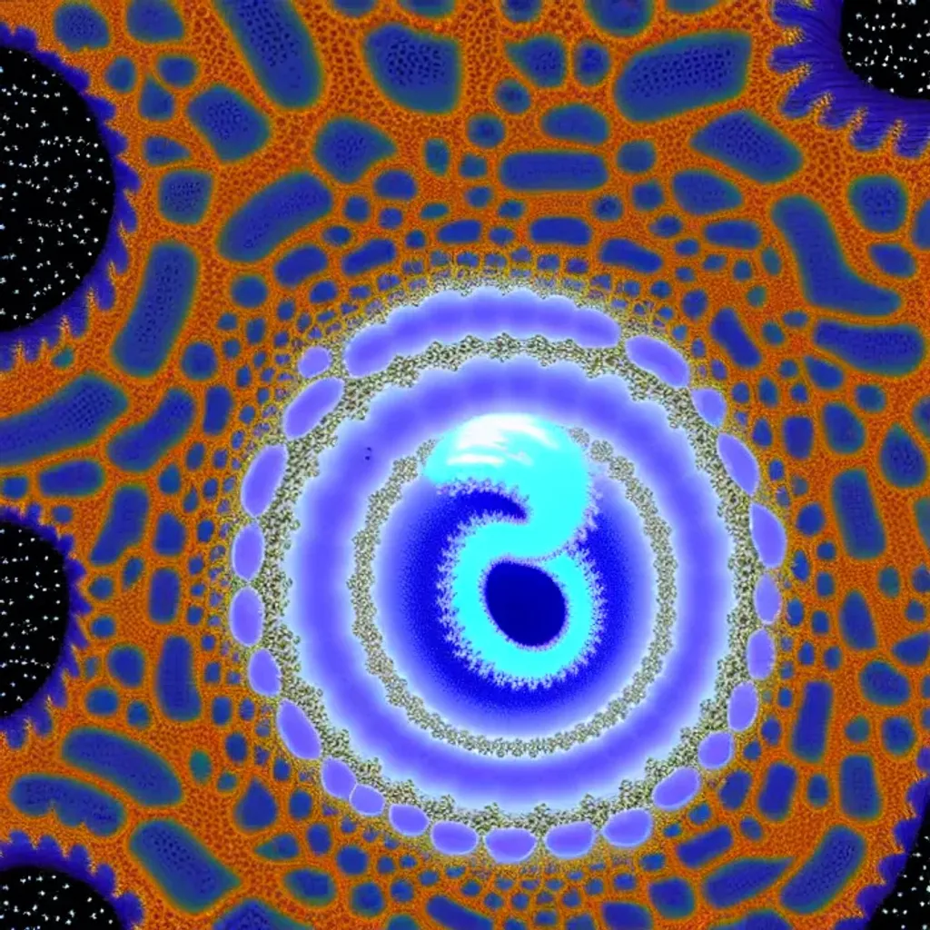 Prompt: A pixel art carved on the surface of a torus shaped planet floating in space, concept art render of 8k physic simulation of the mandelbrot-set 