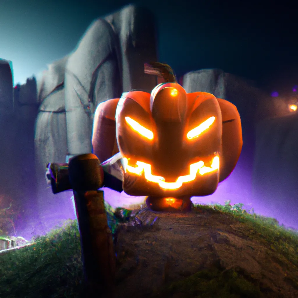 Prompt: Scary Pumpkin,Conpcept of Fortnite, Light octavian, Artstation1 