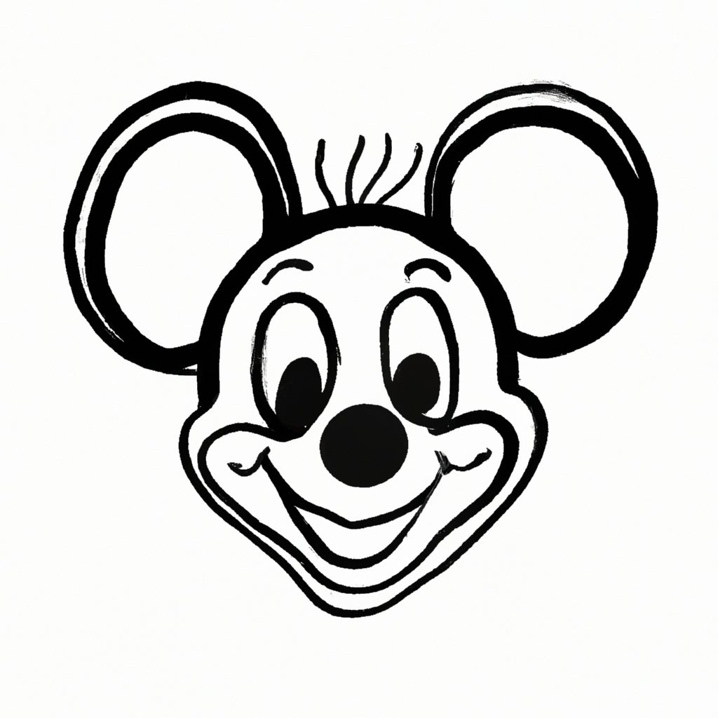 Easy cartoon drawing | how to draw Mickey Mouse half face | drawing  tutorial - YouTube