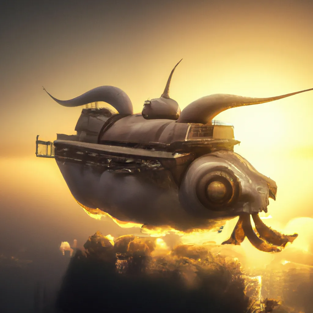 Prompt: Curvaceous Light bending cute furry monster phantom ghost ship  covered in halogenic golden sunset  in the style of Bruce Pennington, Dali, Munch, Escher, Klarwein, Yamamoto, Hattori, Leyendecker, Mullins, Magritte | Pacific Ocean | lost ship    | centered |muted desaturated tones | dark background | ultra sharp focus | 3d octane render artstation trending 8k unreal engine | batman movie| Disney Pixar Dreamworks 