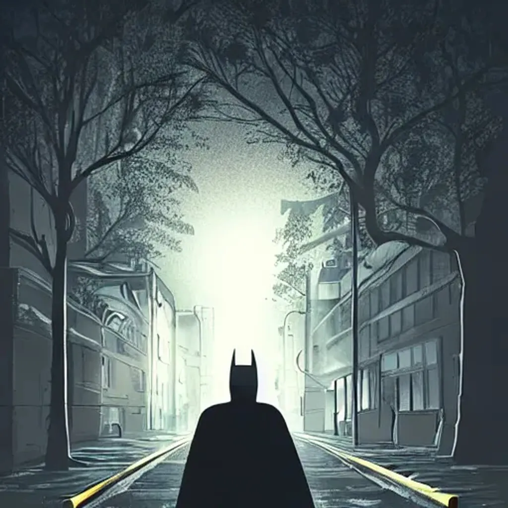 Prompt: Batman walking down the street alone
