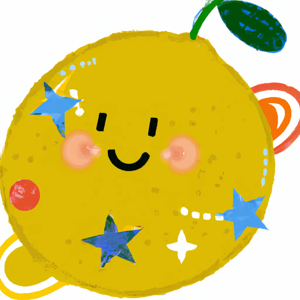 Prompt: A lemon character in the style of space, stars and planets, by Kentaro Miura