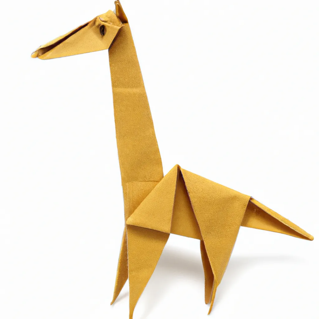 Tableau mural design : girafe géométrique style origami