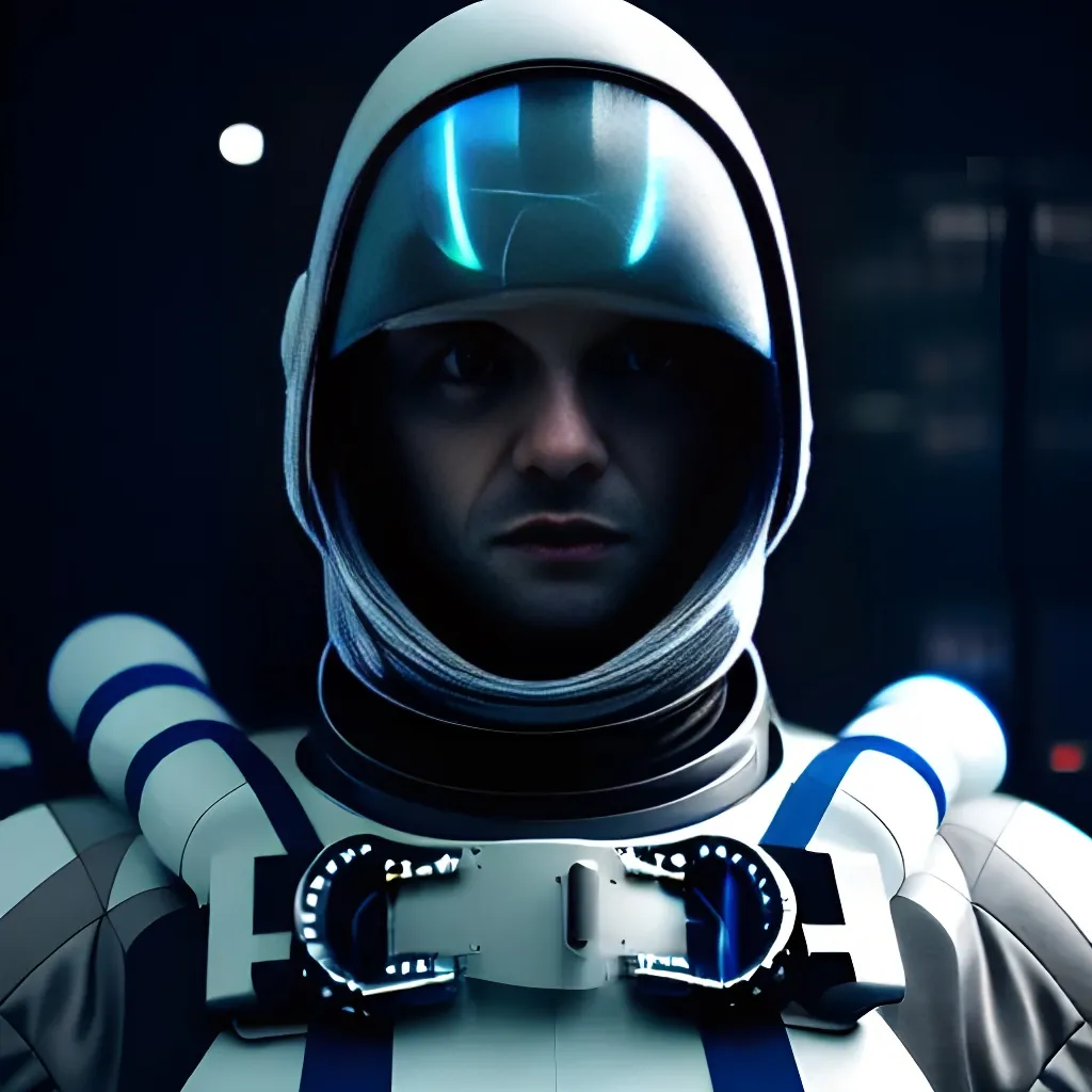 Prompt: Moody Portrait of a Futuristic Cyberpunk Space Suit,facing towards the camera with swagger,Cinematic Stanley Kubrick movie still, 8K, digital art, unreal engine 5 render, octane render, photorealistic, photography, professional lighting and composition, award winning, intricate details, iconic 