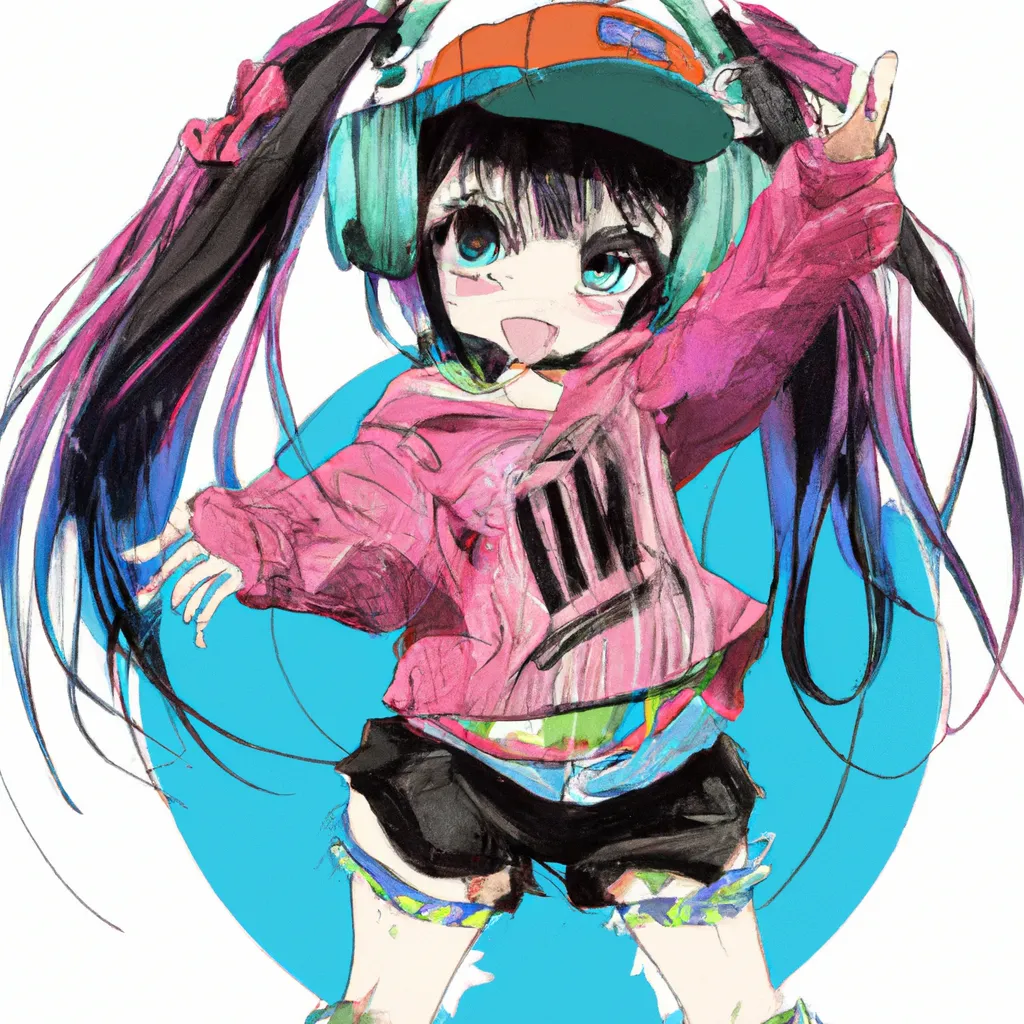 Prompt: anime visual of a small tiny girl as a rapper, shot by akiyoshi hongo, official media