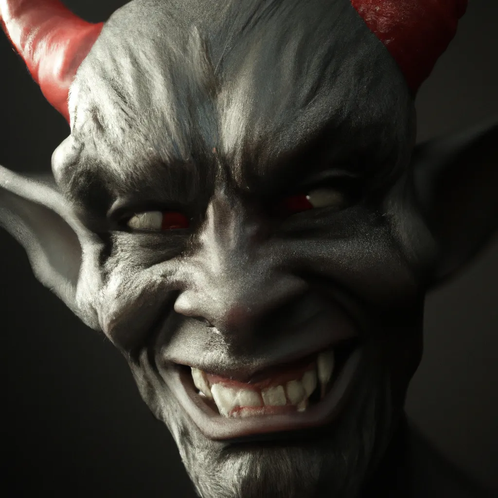 Prompt: HyperRealistic Really scary  Devil Character , light in Octane Render, High Resolution, Artstation 1