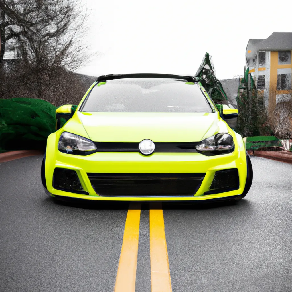 Prompt: a Lemon Volkswagen MK7 GTI