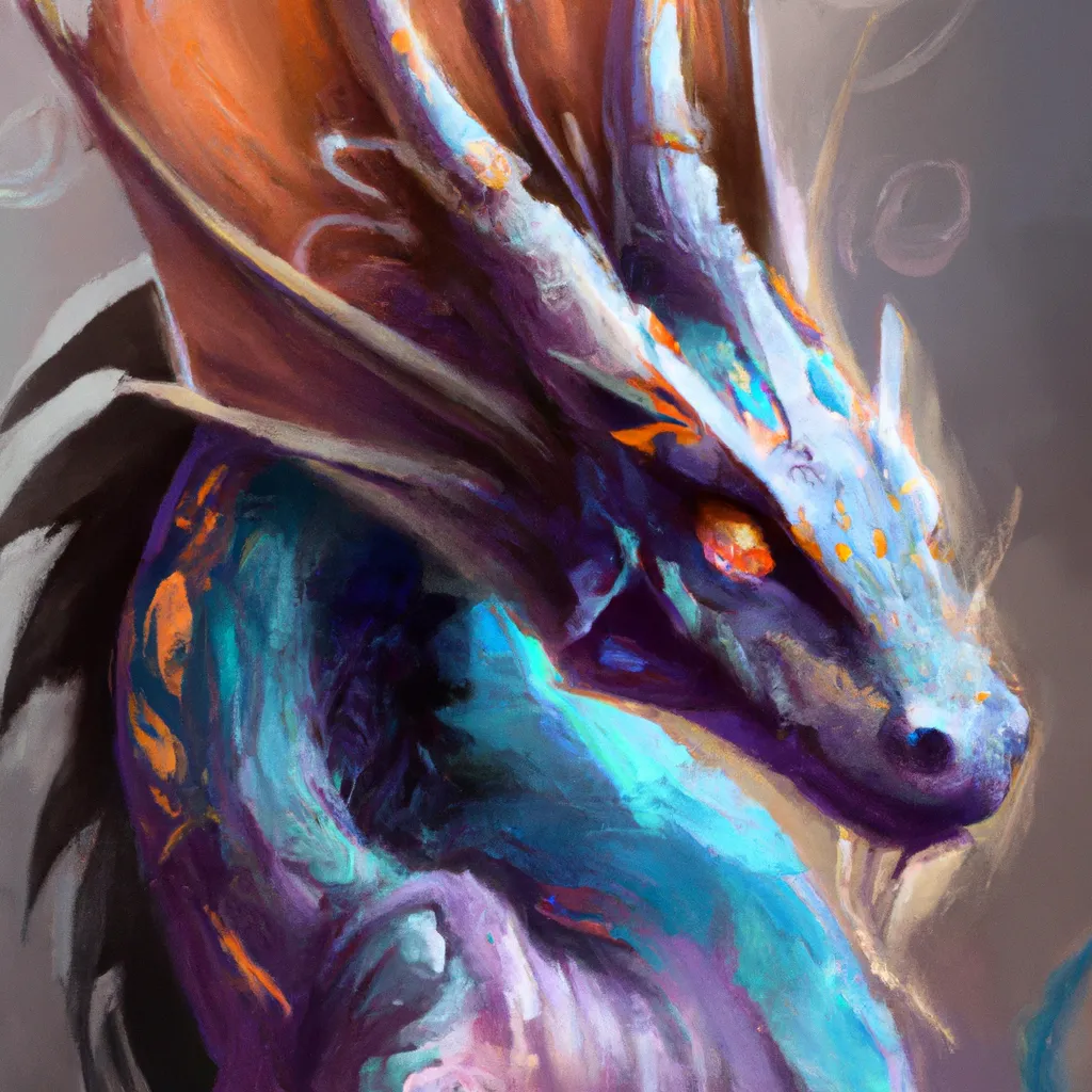 Prompt: Ancient psychic warrior dragon, digital art