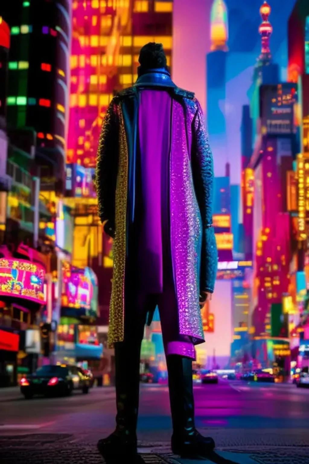 Vivid Neon Colors Portrait Photo Of A Man Superhero Openart