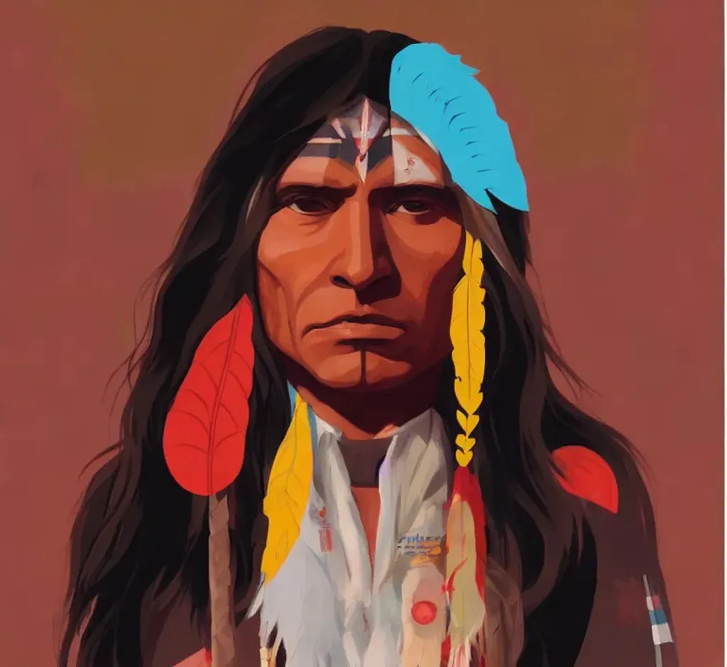 Prompt: native american medicine man painting by Sachin Teng asymmetrical, Organic Painting , Matte Painting, geometric shapes, hard edges, graffiti, street art,:2 by Sachin Teng:4