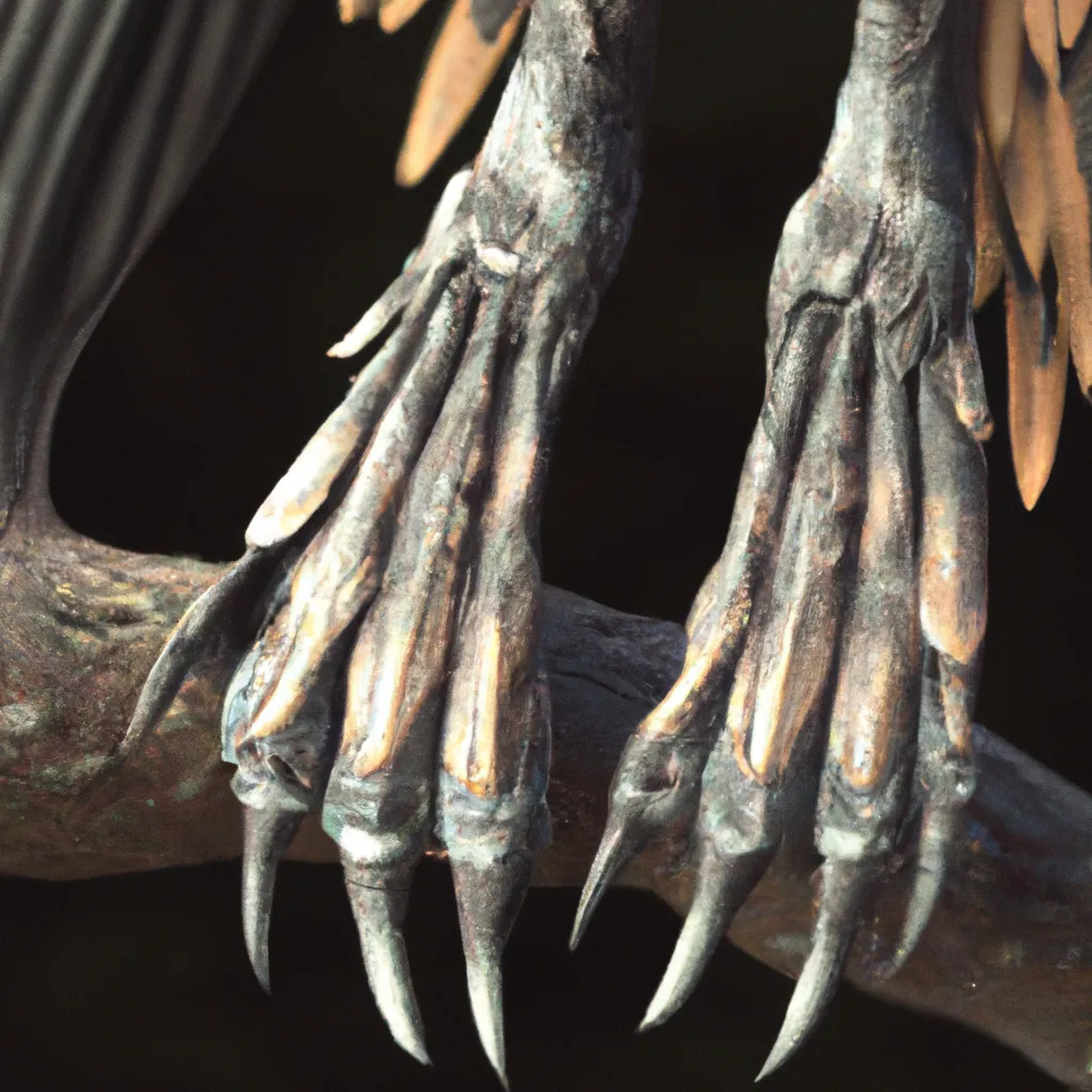 Prompt: The wild sharp claws on the wing, wing skeleton structures of Archaeopteryx Corvid Steller's Jay chimera from the pre-historic era, in its habitat.  speculative evolution. Highly realistic accurate anatomical CGI representation, transitional features with birds, amazing colors and patterns on its feathers, hyperrealistic, ZBrush sculpt