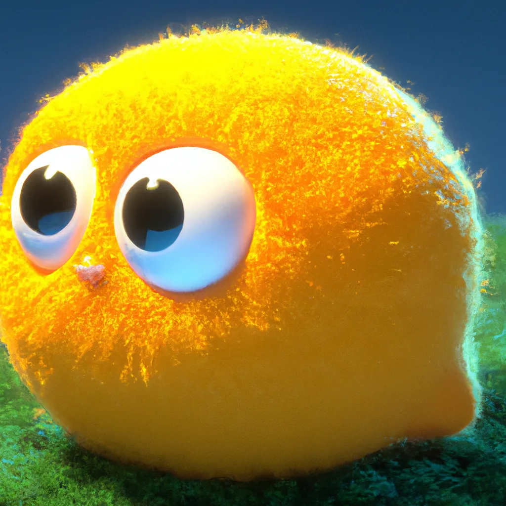 cutest extra fluffy 3d Lemon creature on earth with... | OpenArt
