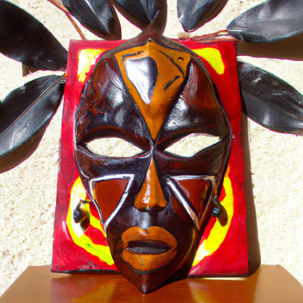 Prompt: African Tribal Mask, by Khari Turner