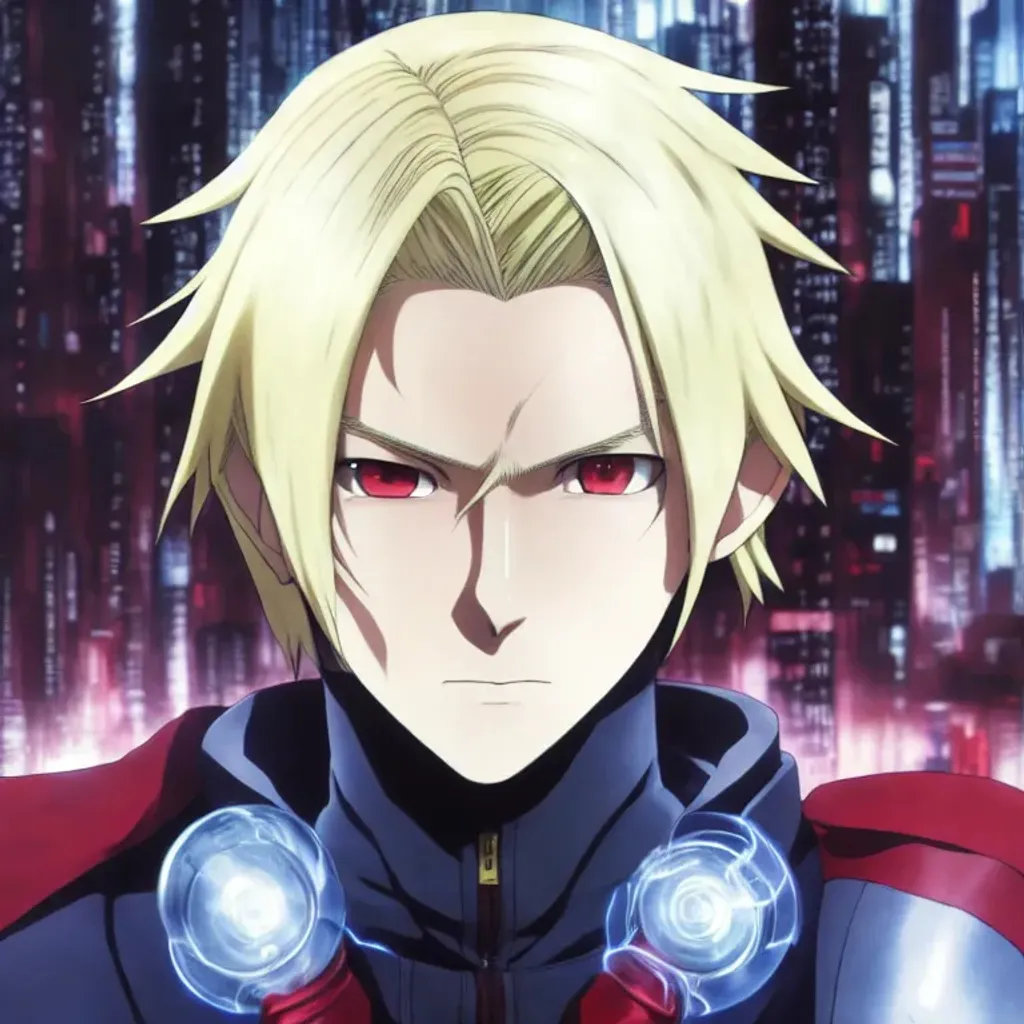 Prompt: Edward Elric anime character Blonde Guy Short Hair Sharp fine face, pretty face, realistic shaded Perfect face, fine details. Anime. by makoto sinkai, katsuhiro otomo ghost in the shell movie scene, magali villeneuve, artgerm, rutkowski