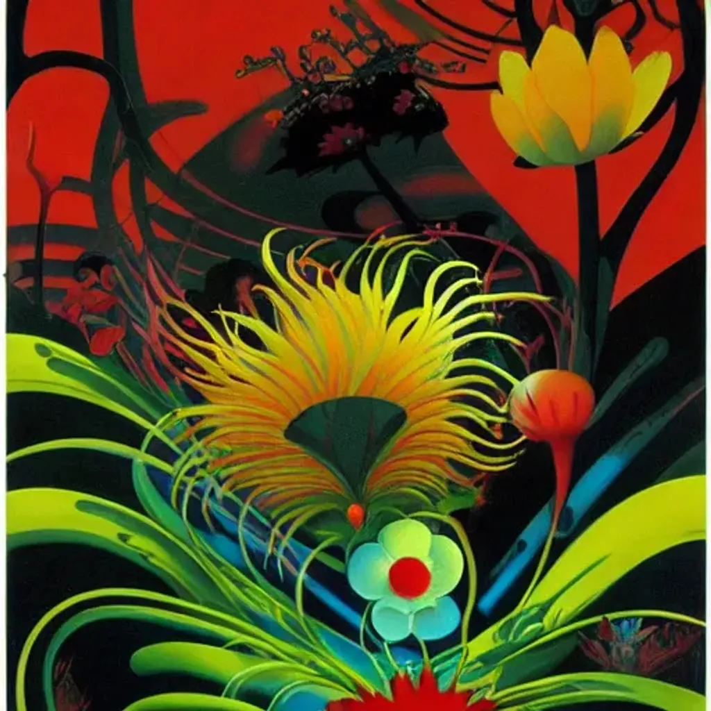 Flower of the anger, Flower of the questions, impre...