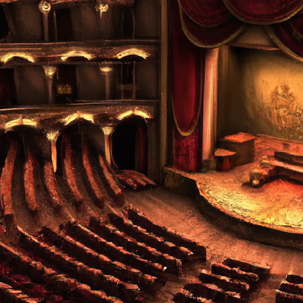 Prompt: A hyperdetailed photo of a beautiful and clean theatre in the Victorian era with red curtains in the style of Ghibli Studio and Ufotable and Kyoto Animation and A-1 Pictures and Kadokawa and Aniplex and Charlie Bowater and Atey Ghailan, colorful anime art without text, vibrant and vivid and saturated colors creating lush and detailed worlds with beautiful art trending on ArtStation 16k PBR HQ hyperrealist photorealistic lighting and volumetric hard shadows