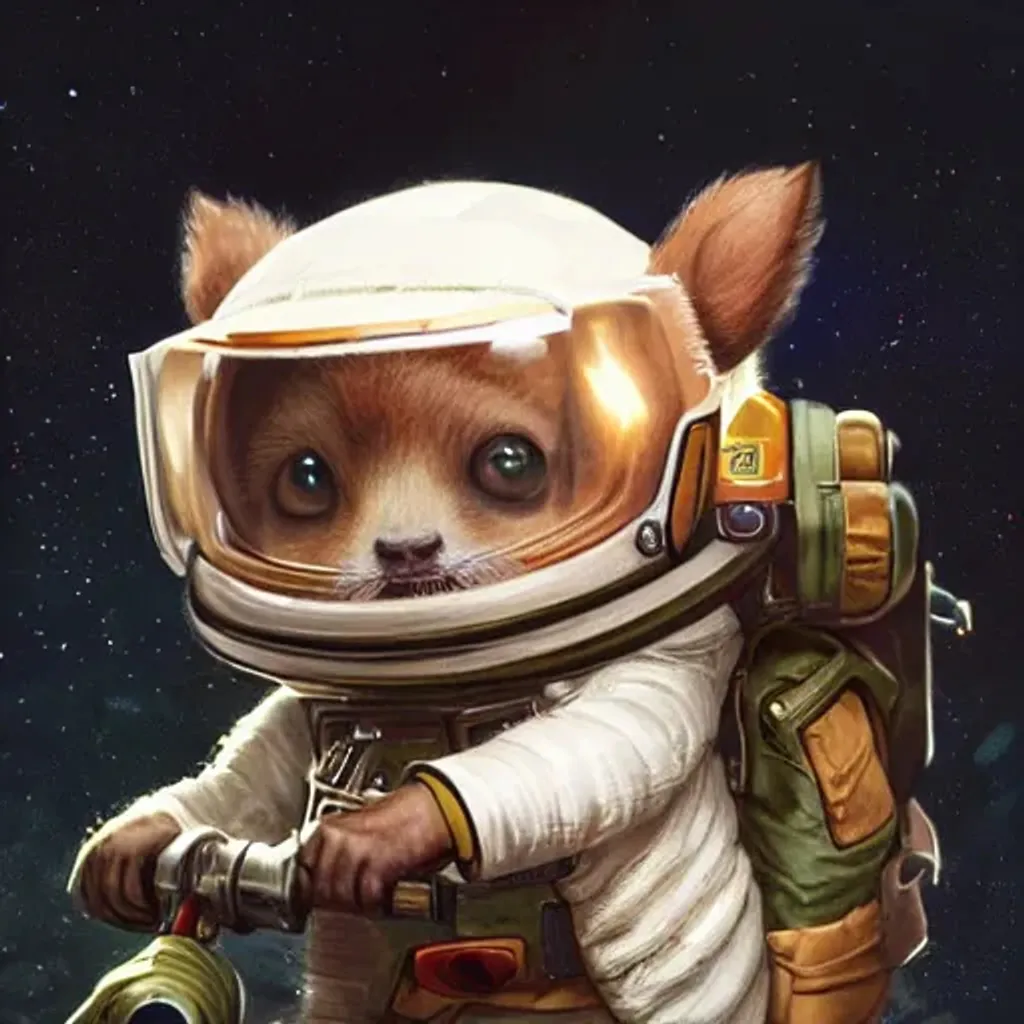 Prompt: Portrait of teemo} with beige hair and with cute face, in space, perfect composition, hyperrealistic, super detailed, 8k, high quality, trending art, trending on artstation, sharp focus, studio photo, intricate details, highly detailed, by greg rutkowski