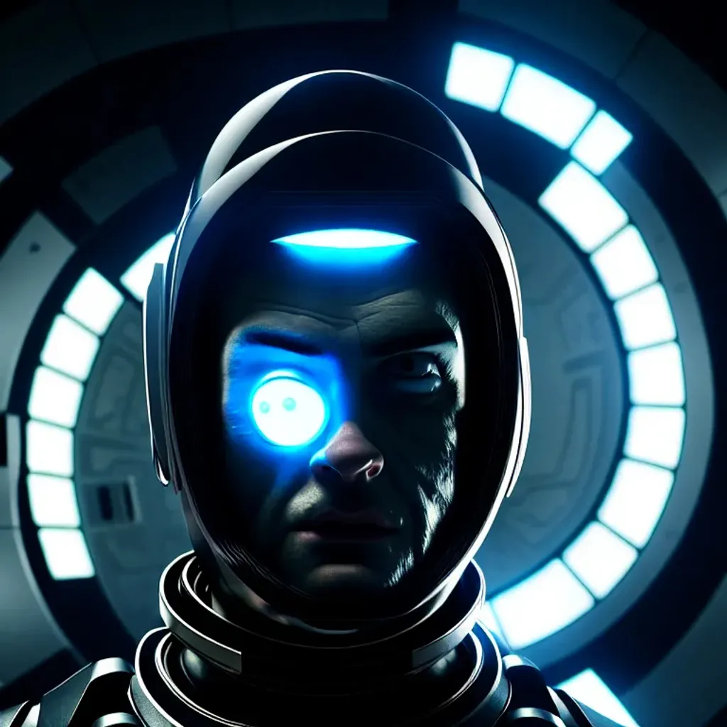 Prompt: Moody Portrait of a Futuristic Cyberpunk Space Suit with an athletic masculine body,facing towards the camera with swagger,Cinematic Stanley Kubrick movie still, 8K, digital art, unreal engine 5 render, octane render, photorealistic, photography, professional lighting and composition, award winning, intricate details, iconic movie shot by Stanley Kubrick with ring lights