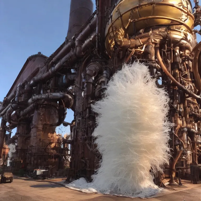 A giant gelatinous fungus grows in an enormous steam... OpenArt