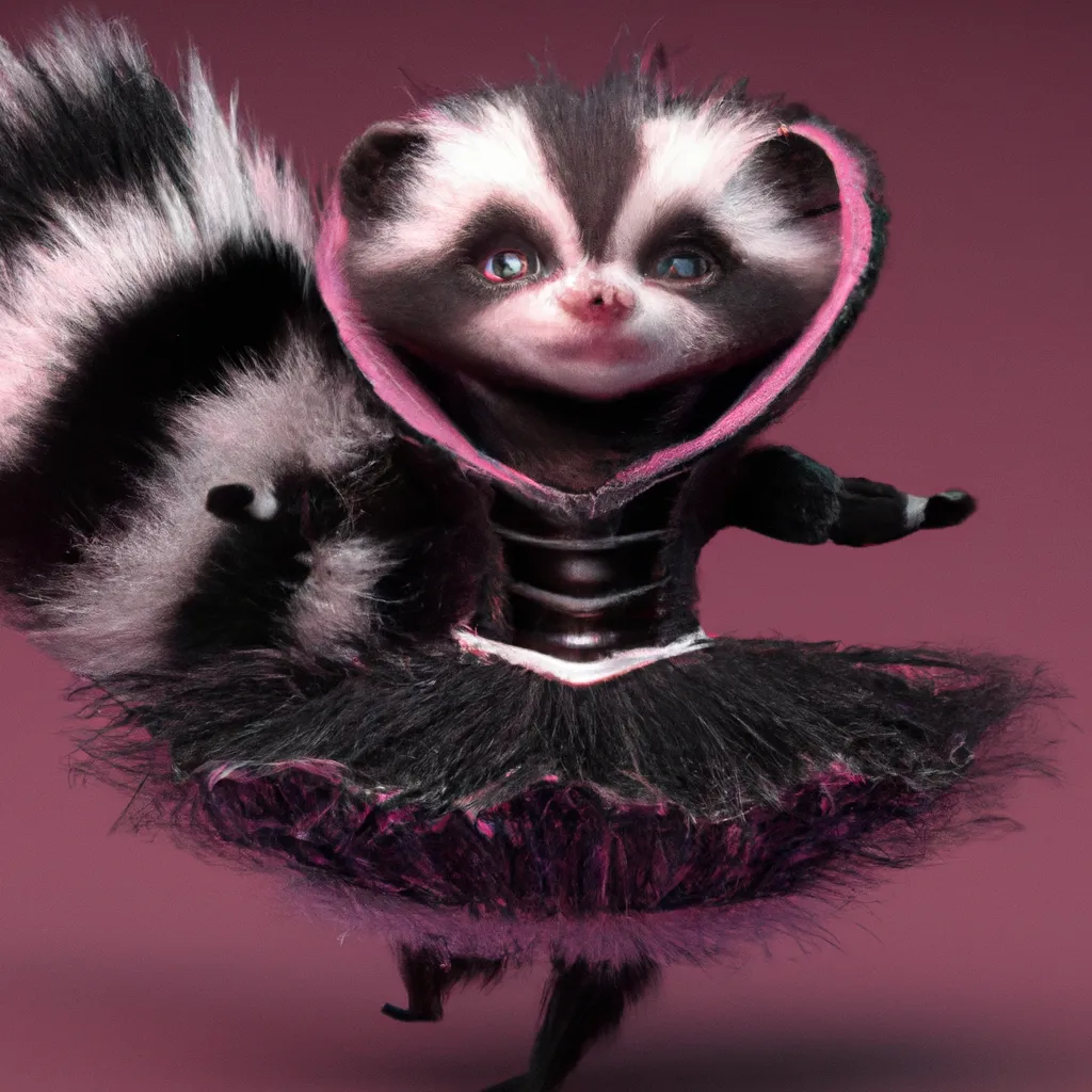 Prompt: High quality, Pixar style, tiny cute and adorable fluffy skunk  dressed in fantasy clothes, female, fantasy outfit, fantasy dress, small, anthropomorphic ,adventurer, dramatic lighting, 8k, portrait, cartoon, fine details, 3d render, cinematic ,intricate details, cinematic lighting, character design, character concept, cute, mascot, main character, adventure, dungeons and dragons, 8k, fluffy!, tsaoshin, pixar movie key visual, fantasy, DnD, adorable!, big eyes, animated, disney