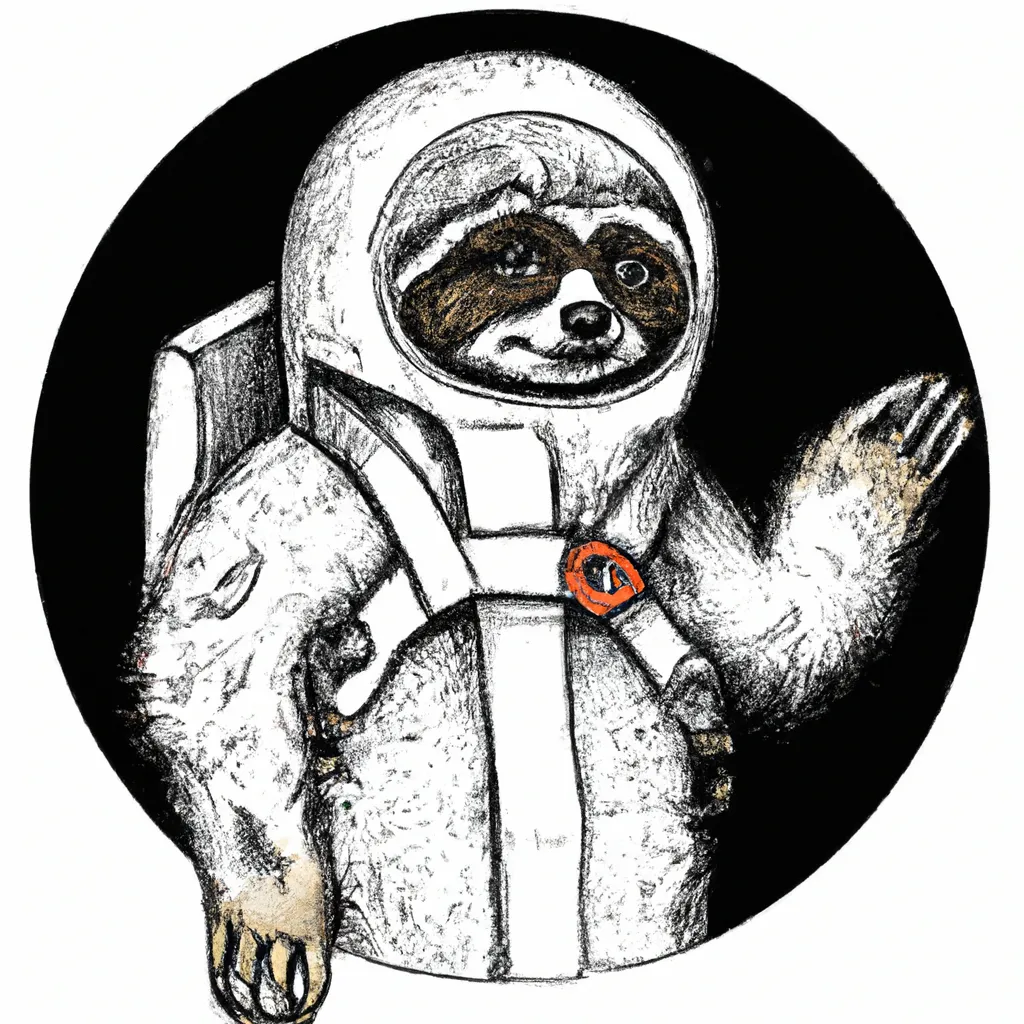 Prompt: Sloth cosmonaut