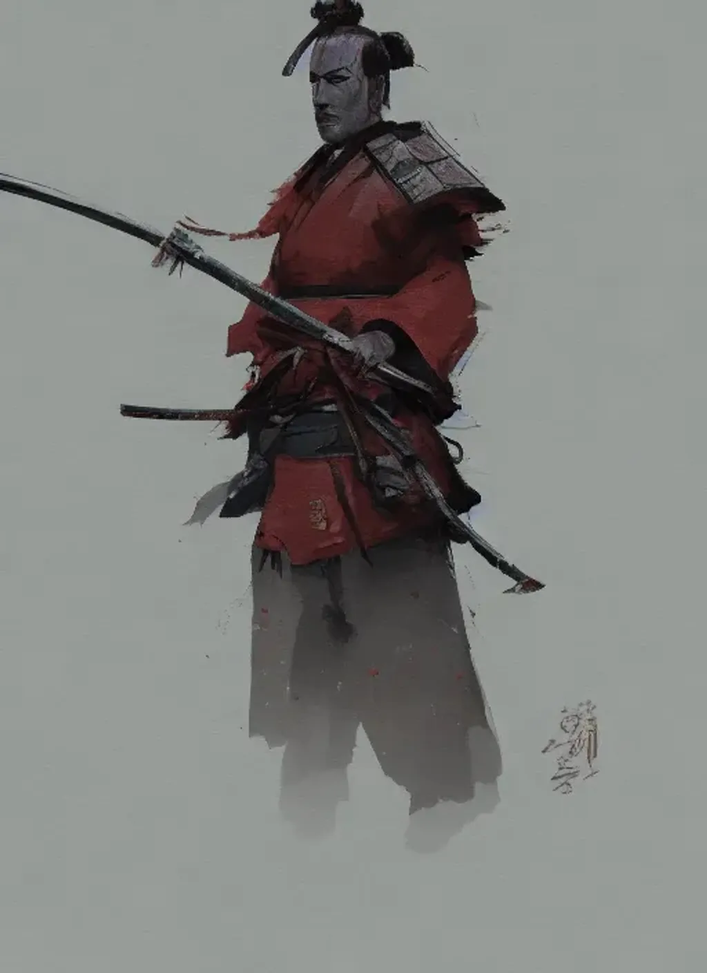 A digital painting of a samurai Greg Rutkowski, Bob... | OpenArt