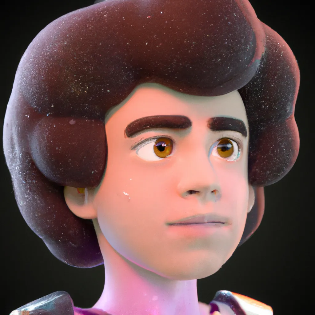 Prompt: A 3D render of Steven Quartz Universe