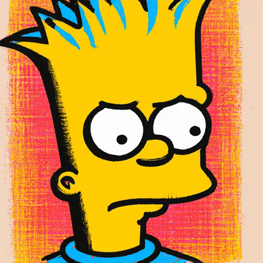 Prompt: Physicadilyc portrait of Bart Simpson 