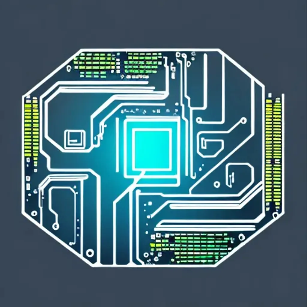 Prompt: low vector motherboard logo