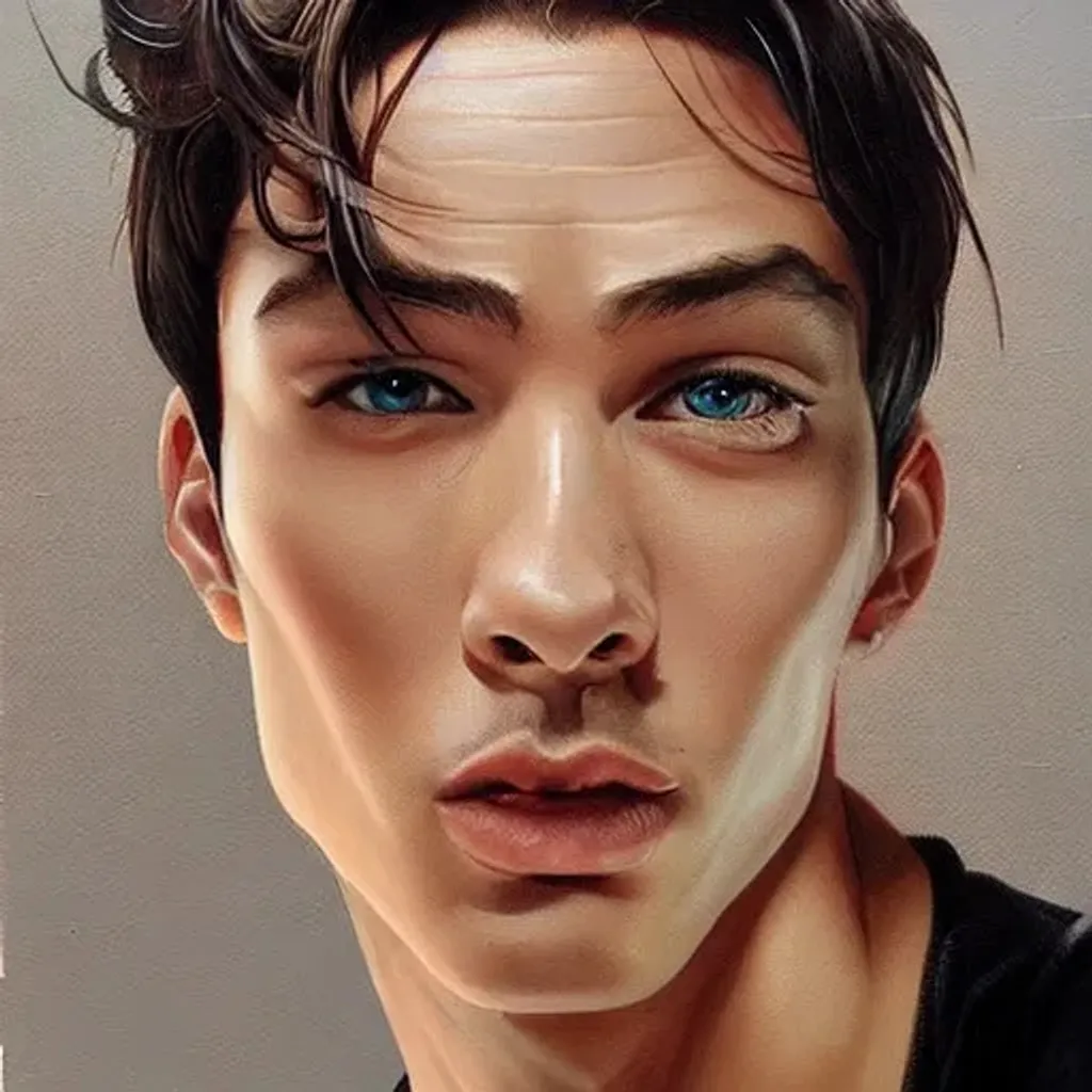 Prompt: Oil painting most attractive man in the world by artgerm 