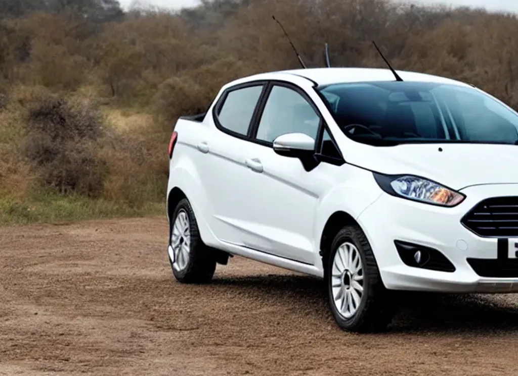 Prompt: An photograph of an 2015 Ford Fiesta bakkie