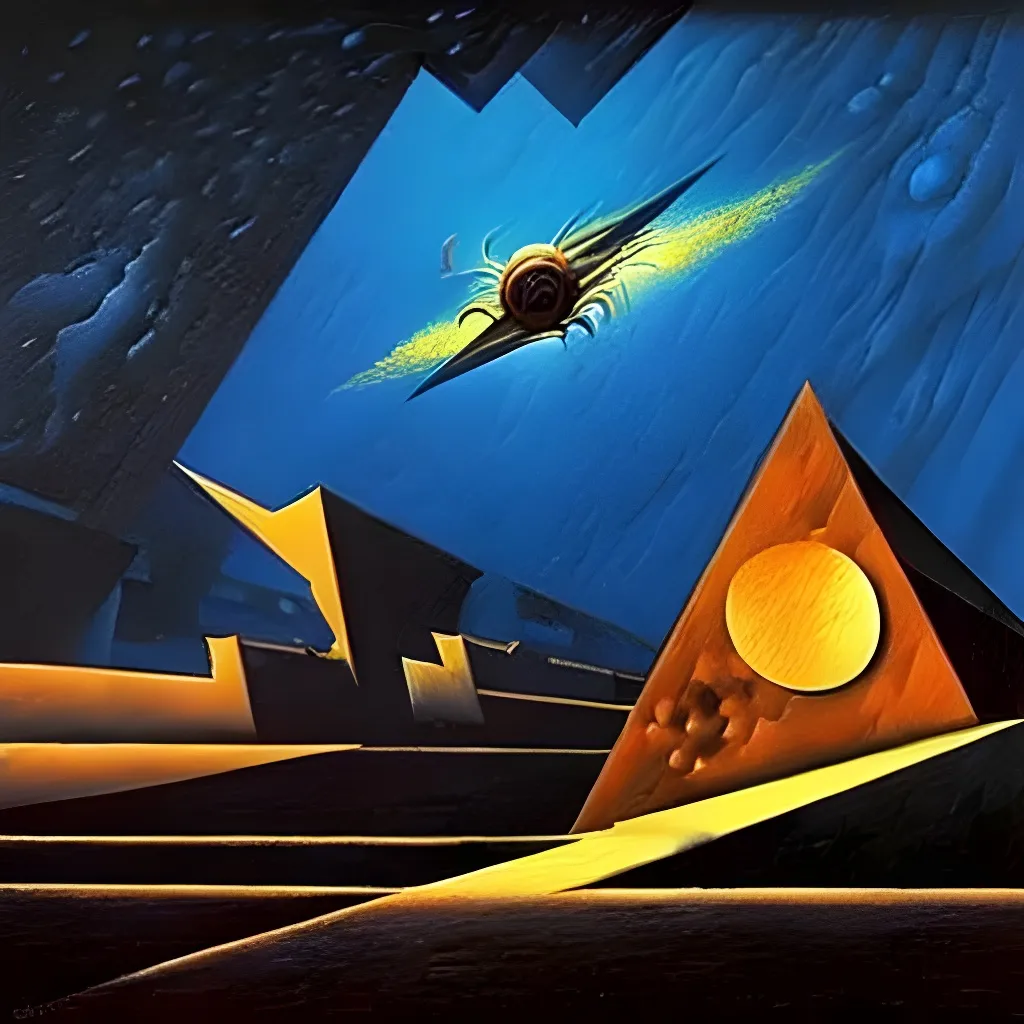 Prompt: Impressive cubism Oil painting matte painting in the style of Dave McKean, Juan Gris, zdzisław beksiński, Tim Burton, Greg Rutkowski, Sho Murase, Dan Mumford. 

Inspired by outer space. 

Futuristic, epic, legendary,  cosmic, glowing, neon, cyberpunk, glitter, flashing, storms, milkyway, supernova, astronaut, space, galaxy, interstellar, universe, space, alien,  UFO, black hole, planets, holographic, astral, cinematic stunning intricate, mathematical, detailed, dramatic, atmospheric maximalist.