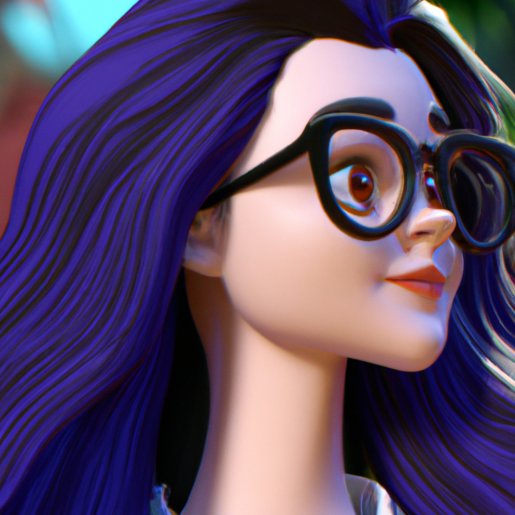 Disney, Pixar art style, CGI, thin pale girl, short