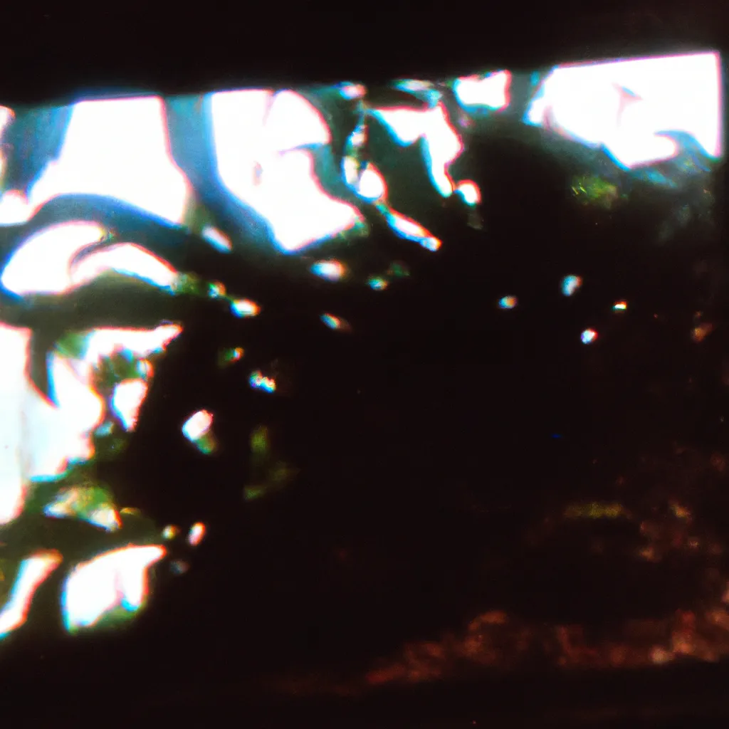 Prompt: A heavily distorted 1993 VHS footage of seaweed in a flower pot spreading everywhere with no ends